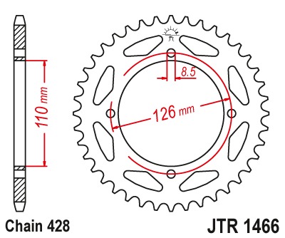 Звезда задняя JTR1466.44