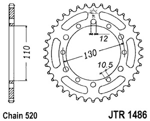 Звезда задняя JTR1486.40