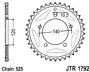 Звезда задняя JTR1792.41