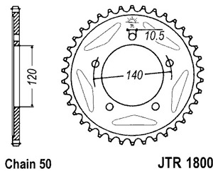 Звезда задняя JTR1800.40