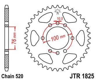 Звезда задняя JTR1825.48