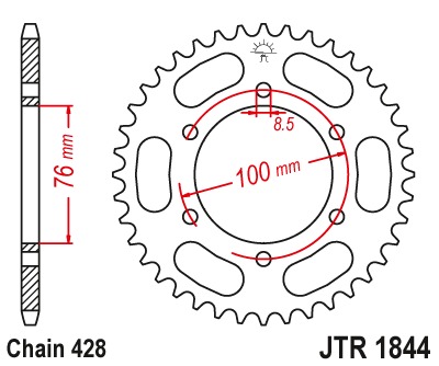 Звезда задняя JTR1844.48