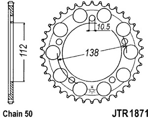 Звезда задняя JTR1871.48