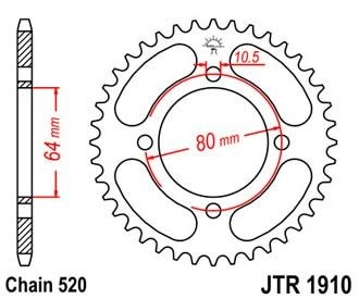 Звезда задняя JTR1910.32