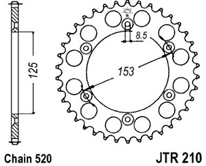 Звезда задняя JTR210.51
