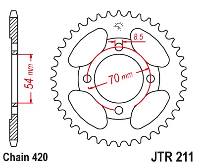 Звезда задняя JTR211.39