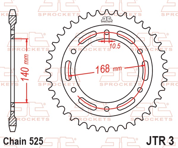 Звезда задняя JTR3.42