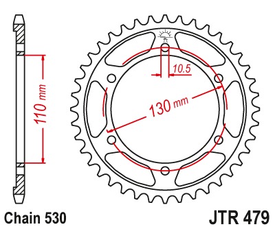 Звезда задняя JTR479.38