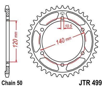 Звезда задняя JTR499.44