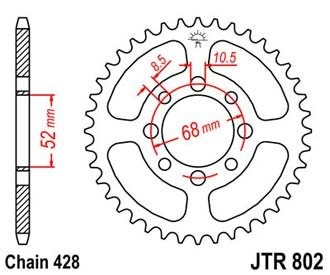 Звезда задняя JTR802.34