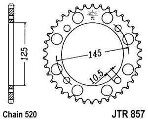 Звезда задняя JTR857.40
