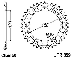 Звезда задняя JTR859.43