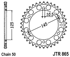 Звезда задняя JTR865.46