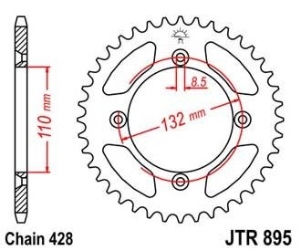 Звезда задняя JTR895.49ZBK
