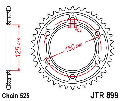 Звезда задняя JTR899.45