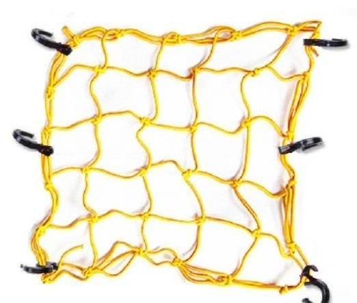 Rexwear Сетка багажная желтая c пластик. крючками 40x40