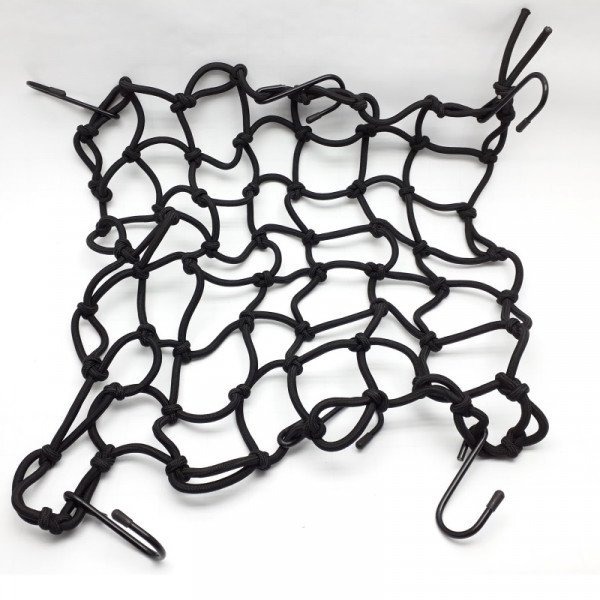 Rexwear Сетка багажная черная c металлич. крючками 40x40