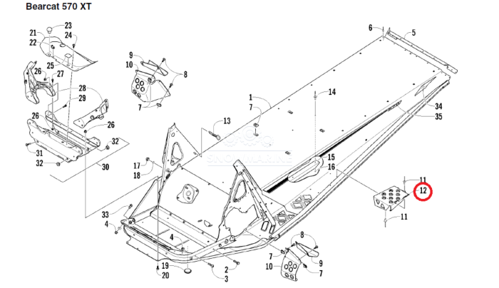 Упор для ног пассажирский Arctic Cat OEM 5606-580