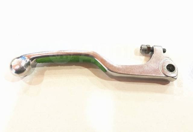 Рычаг тормоза с силиконовой вставкой Accel для Kawasaki KX125/250 88-92, Suzuki RMX250 89-98, DRZ250 01-07 зеленая