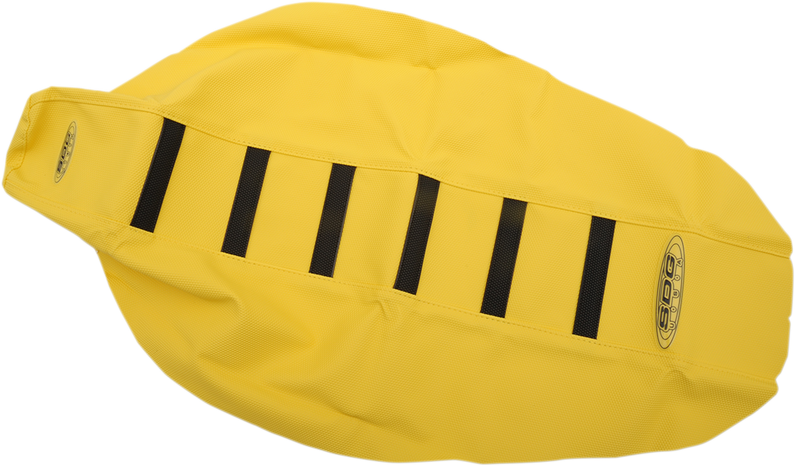 6-Ribbed Seat Cover - Yellow/Black - RMZ 450