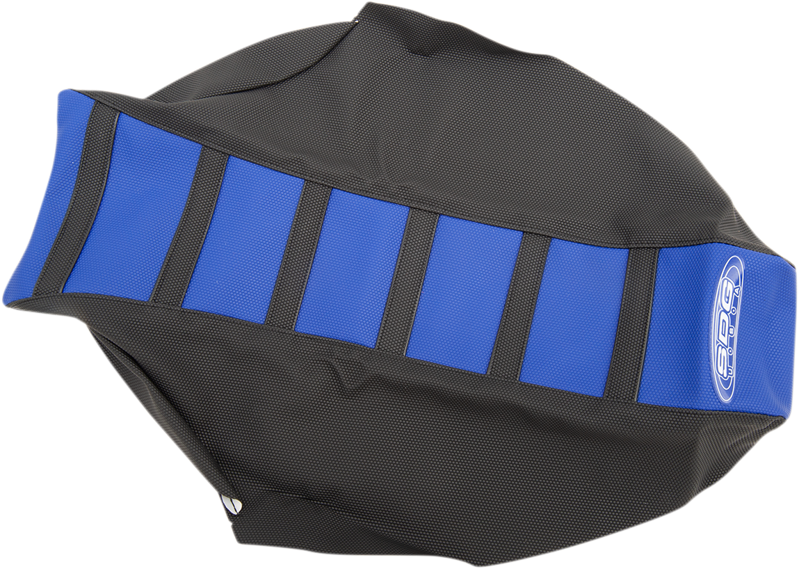 6-Ribbed Seat Cover - Blue/Black - YZ 450