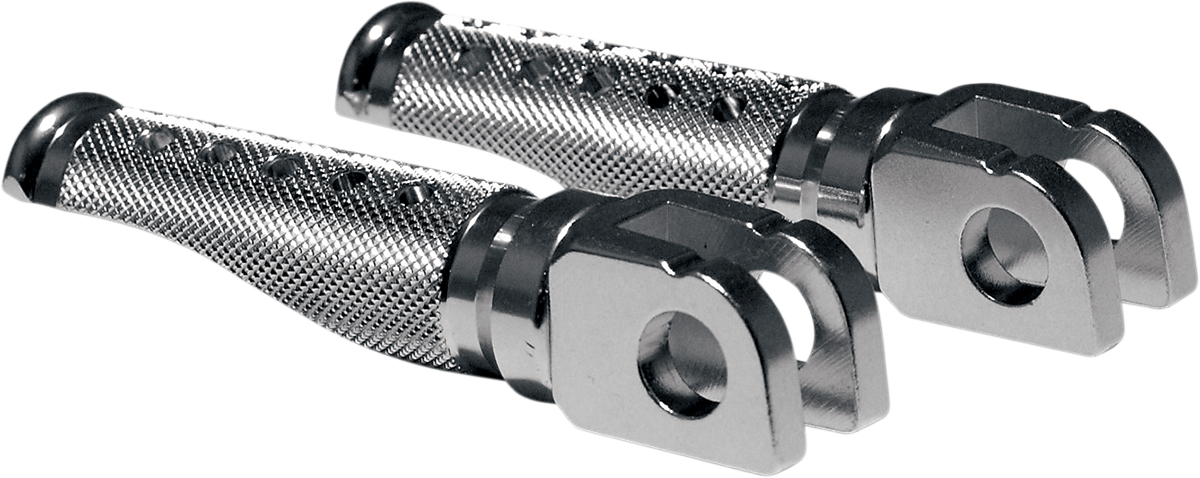 Footpegs - Slash-Cut - Silver