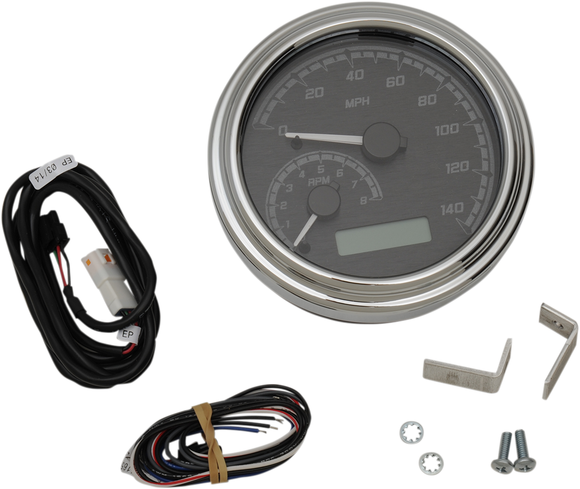 MXV Series Analog Gauge System - Black/Gray/Chrome