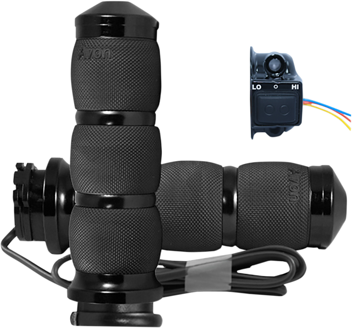 Black Heated Air Cushion Grips for Cable