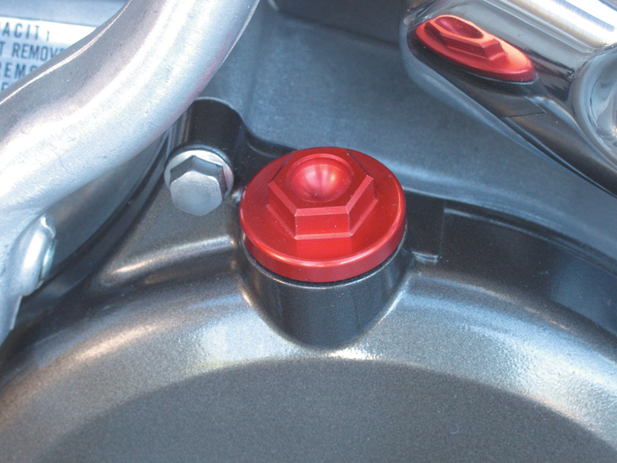 Aluminum Oil Filler Plug - Red