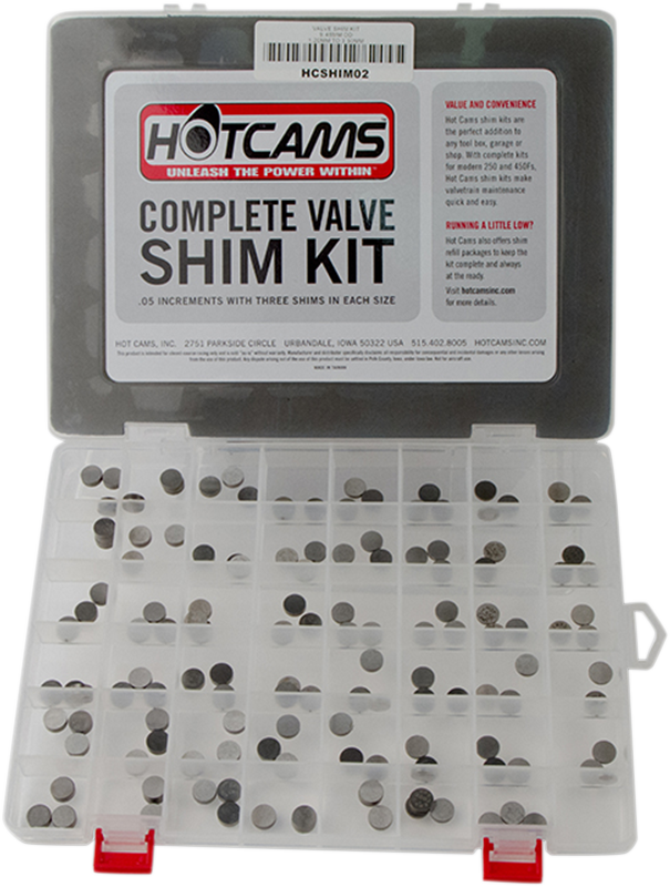 Valve Shim Kit and Refill Package