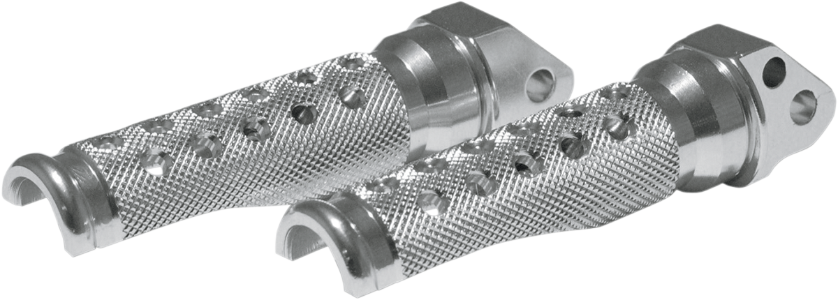 Footpegs - Slash-Cut - Silver