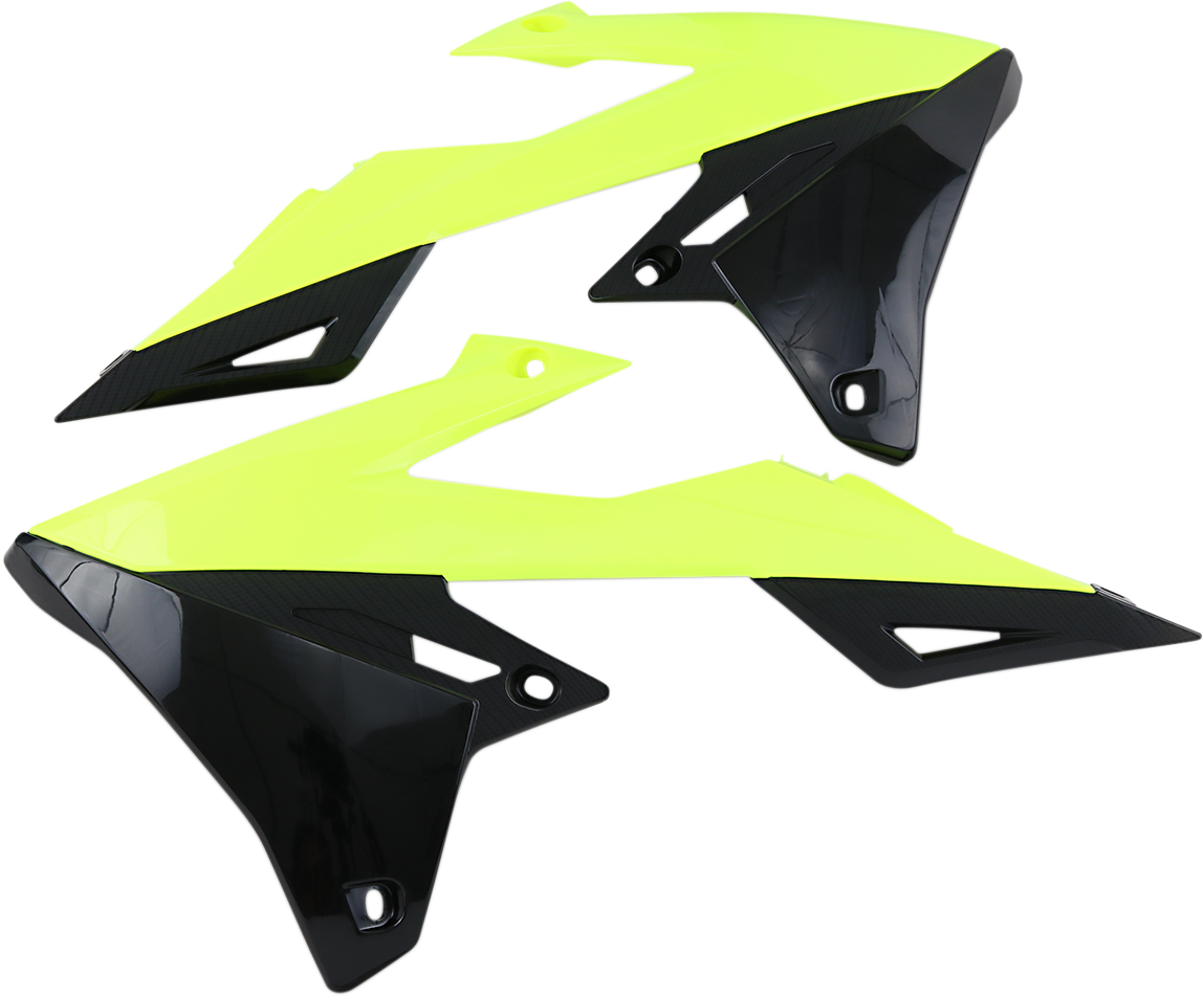 Radiator Shrouds - Black/Fluorescent Yellow - RMZ 450
