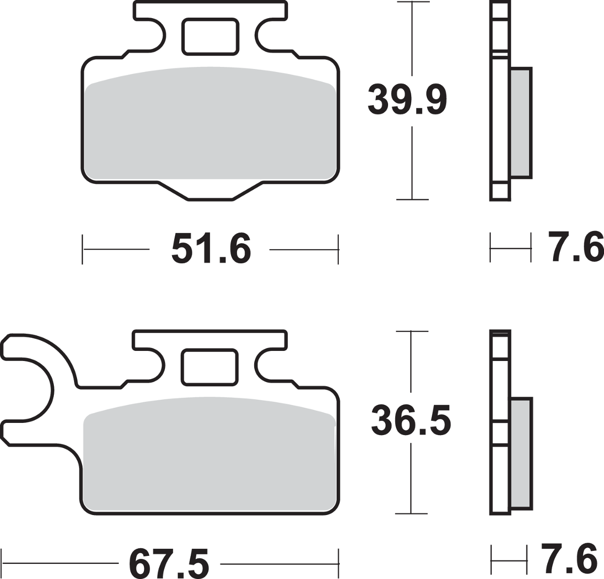 Off-Road Sintered Brake Pads - KX/RM 65 - 752SI