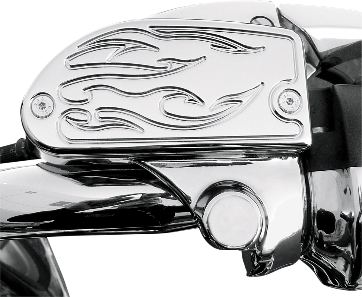Chrome Flame Master Cylinder Cover for Yamaha