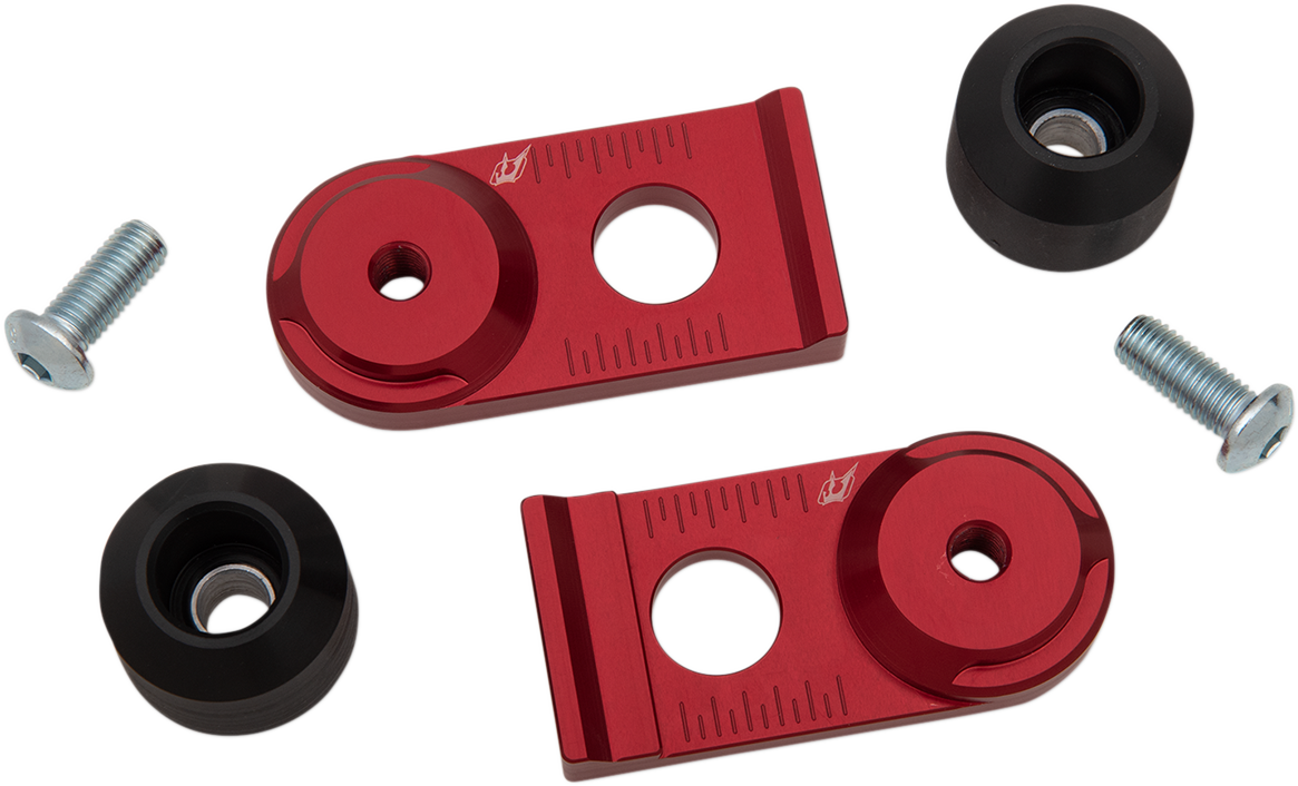 Axle Block Sliders - Kawasaki FZ9 - Red