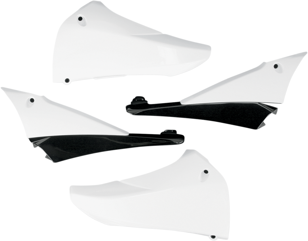 Upper Radiator Shrouds - White/Black  YZF 450