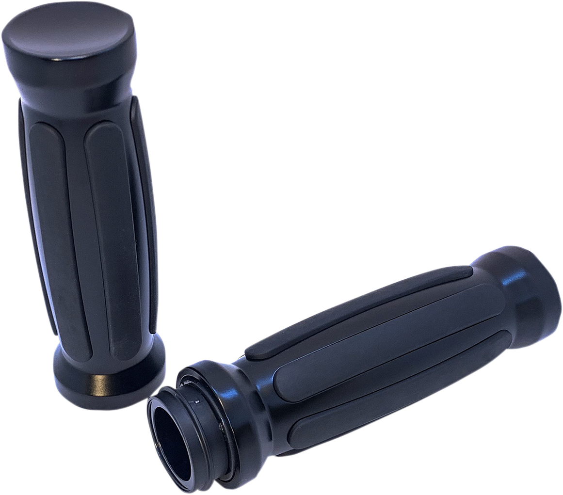 Black Straight Rubber Grips for TBW