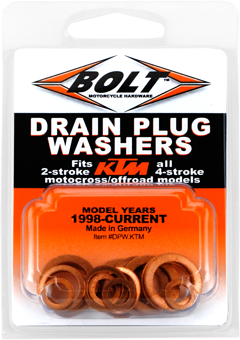 Copper Drain Plug Washer Set