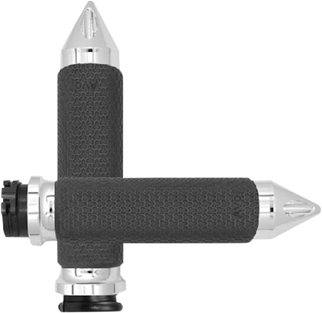 Small Chrome Memory Foam Spike Grips