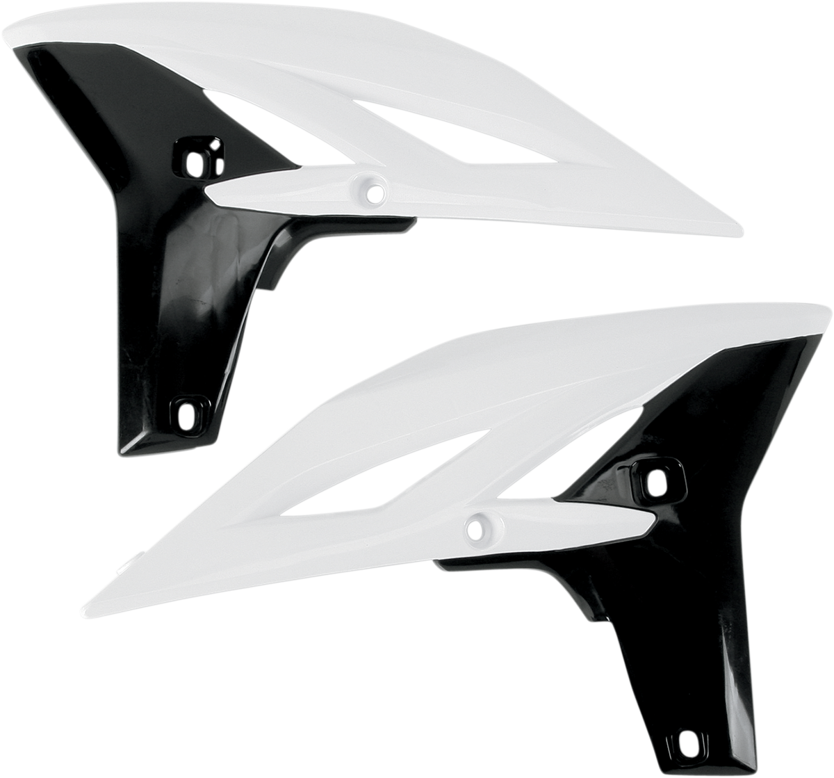 Radiator Shrouds - White/Black - YZF 250