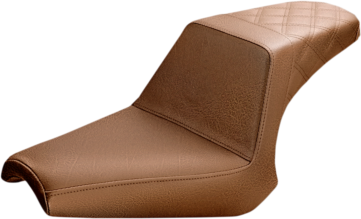 Step Up Seat - Rear Lattice Stitched - Brown
