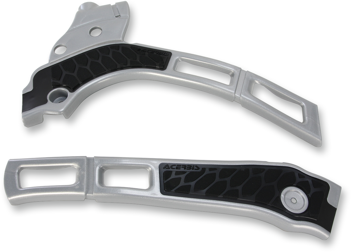 X-Grip Frame Guards - Silver/Black - YZ