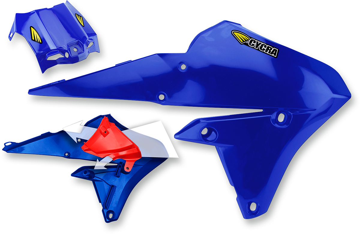PowerFlow Shrouds - with Air Box Cover - Blue - YFZ