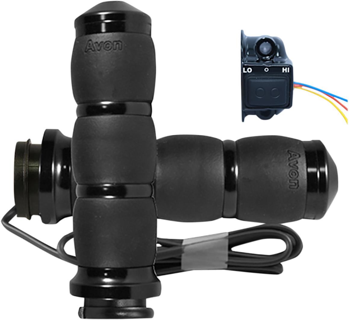 Black Heated Velvet Air Grips for TBW