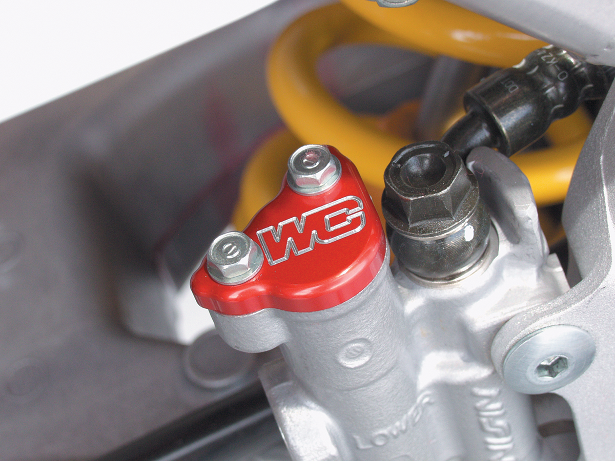 Rear Billet Brake Cover - Red - Honda