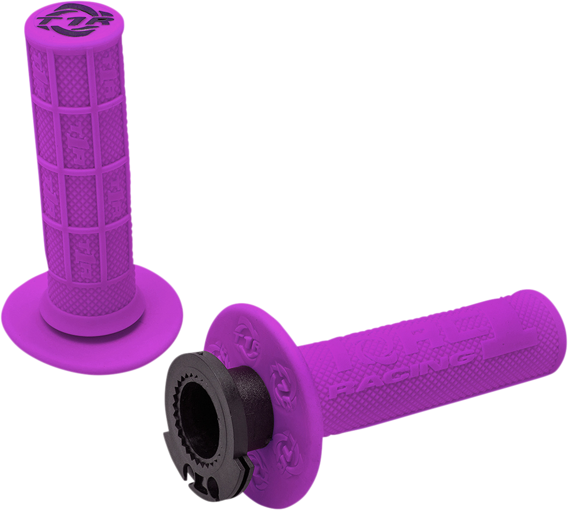 Defy Lock-On Grips - 4-Stroke - Purple