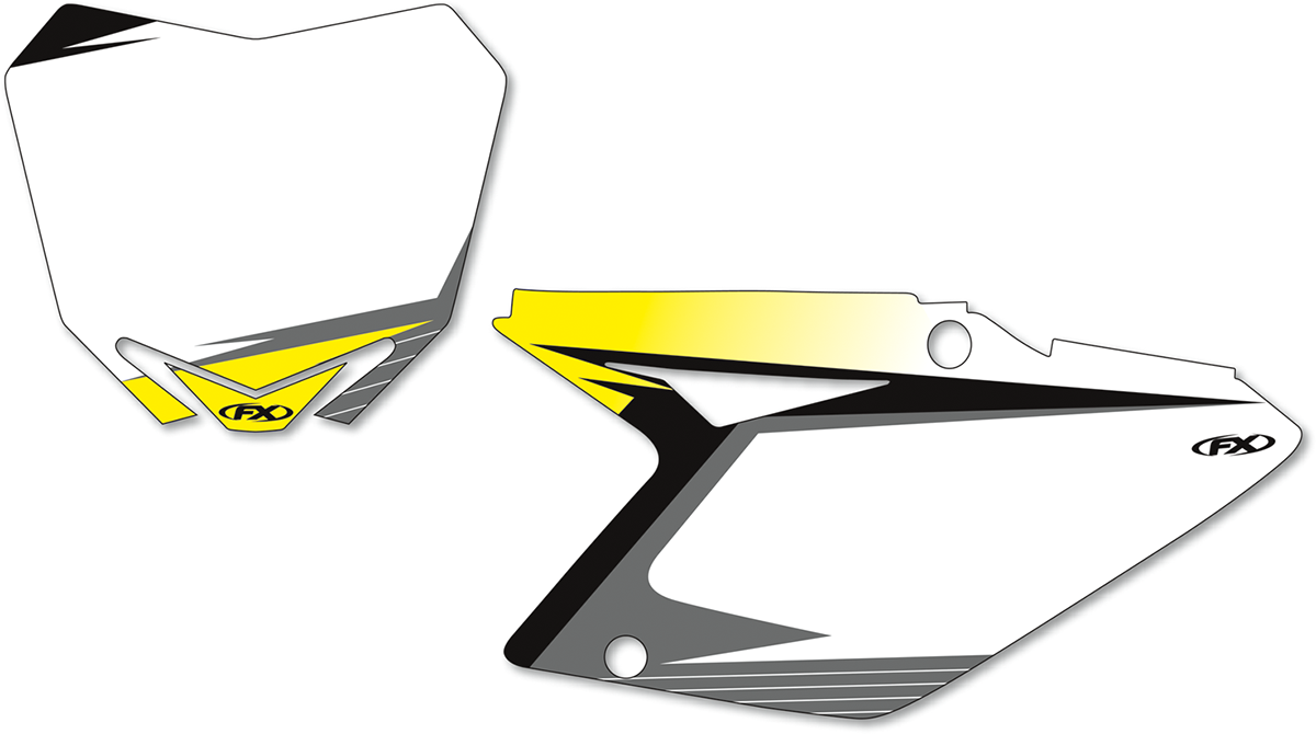Graphic Number Plates - White/Yellow - RMZ450