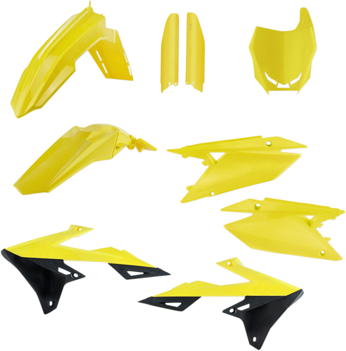 Full Replacement Body Kit - Fluorescent Yellow/Black - RMZ450