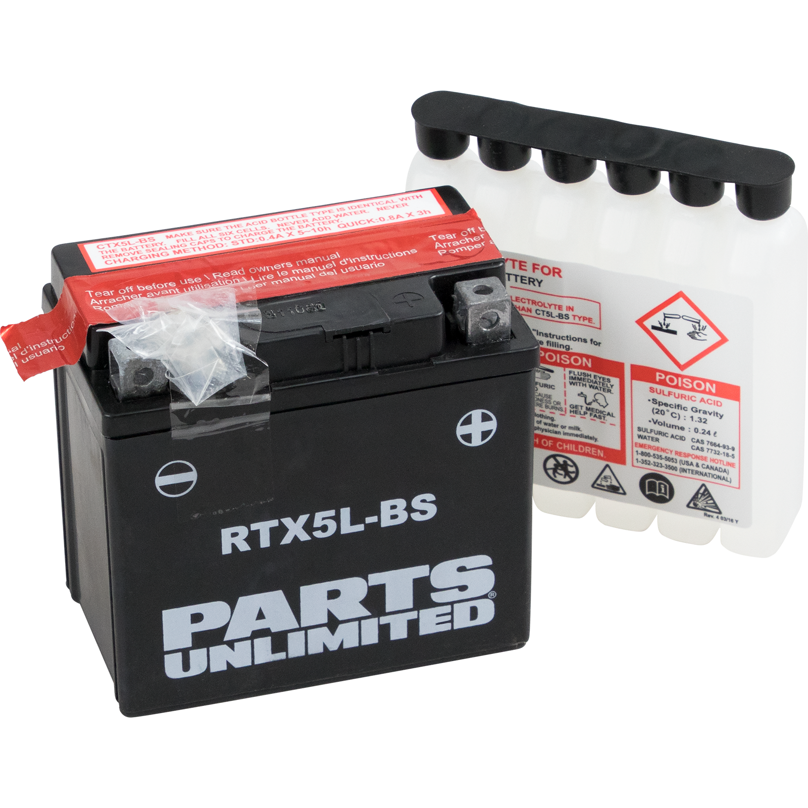 AGM Battery - RTX5L-BS .24 L