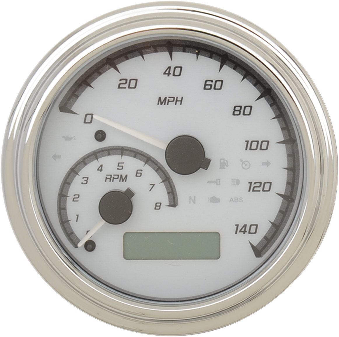 MXV Series Analog Gauge System - White/Gray/Chrome